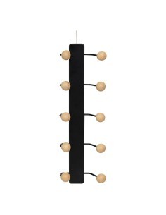 Appendiabiti da muro 10 posti, dimensioni L. 44 x l. 14 x h. 7,5 cm, compatto e salvaspazio, peso 0,5 kg