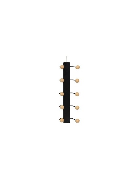 Appendiabiti da muro 10 posti, dimensioni L. 44 x l. 14 x h. 7,5 cm, compatto e salvaspazio, peso 0,5 kg
