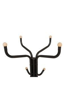 Appendiabiti , 11 posti, altezza 176 cm, colore nero, pratico e funzionale per ingresso e camere