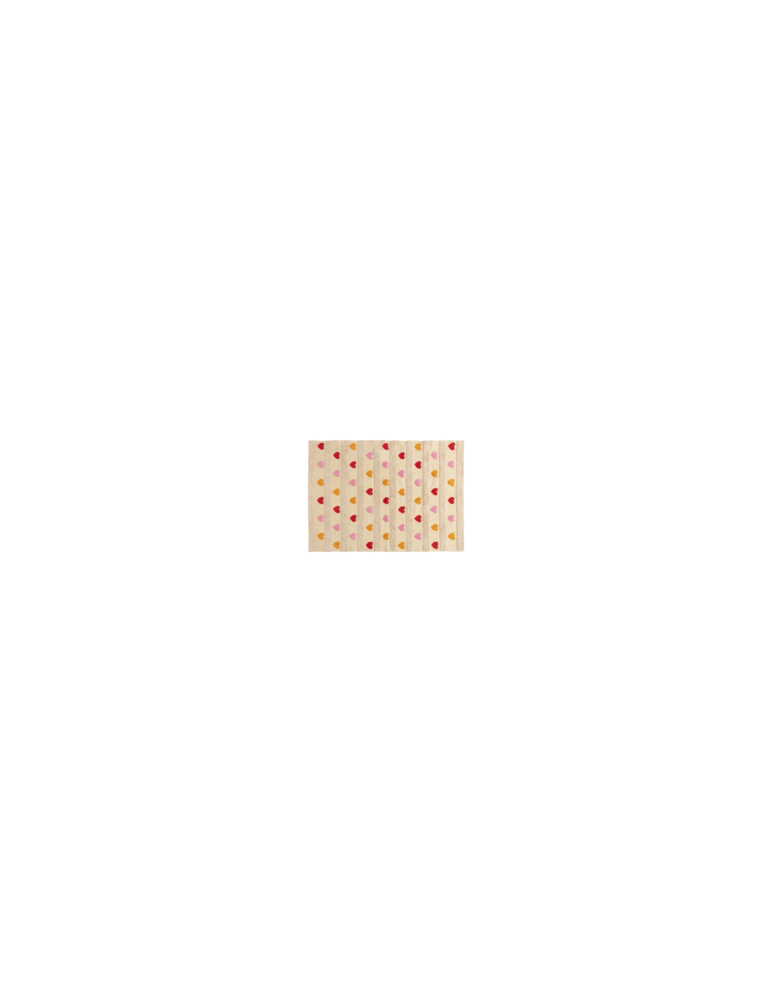 TAPPETO 203789 CUORI 170X120 COTONE