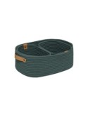 Cestino Duo Woven 1° misura poliestere verde foresta, elegante e resistente, perfetto per decorazione e organizzazione