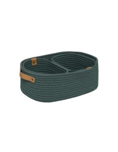 Cestino Duo Woven 1° misura poliestere verde foresta, elegante e resistente, perfetto per decorazione e organizzazione