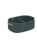 Cestino Duo 2° misura poliestere verde foresta 35x25x12 cm, elegante e resistente per organizzazione e decorazione