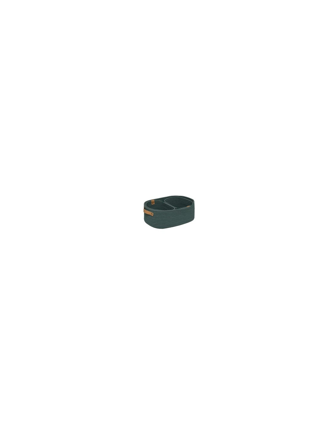 Cestino Duo 2° misura poliestere verde foresta 35x25x12 cm, elegante e resistente per organizzazione e decorazione