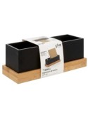 Organizer con base rimovibile in bambù, L. 29 x l. 10,8 x h. 10,4 cm, pratico e versatile per ogni ambiente