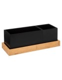 Organizer con base rimovibile in bambù, L. 29 x l. 10,8 x h. 10,4 cm, pratico e versatile per ogni ambiente