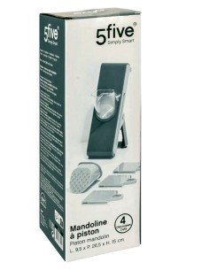 Mandolina multi-taglio con spingi-verdure, L. 26,5 x l. 15 x h. 9,5 cm, per affettare e tagliare con precisione