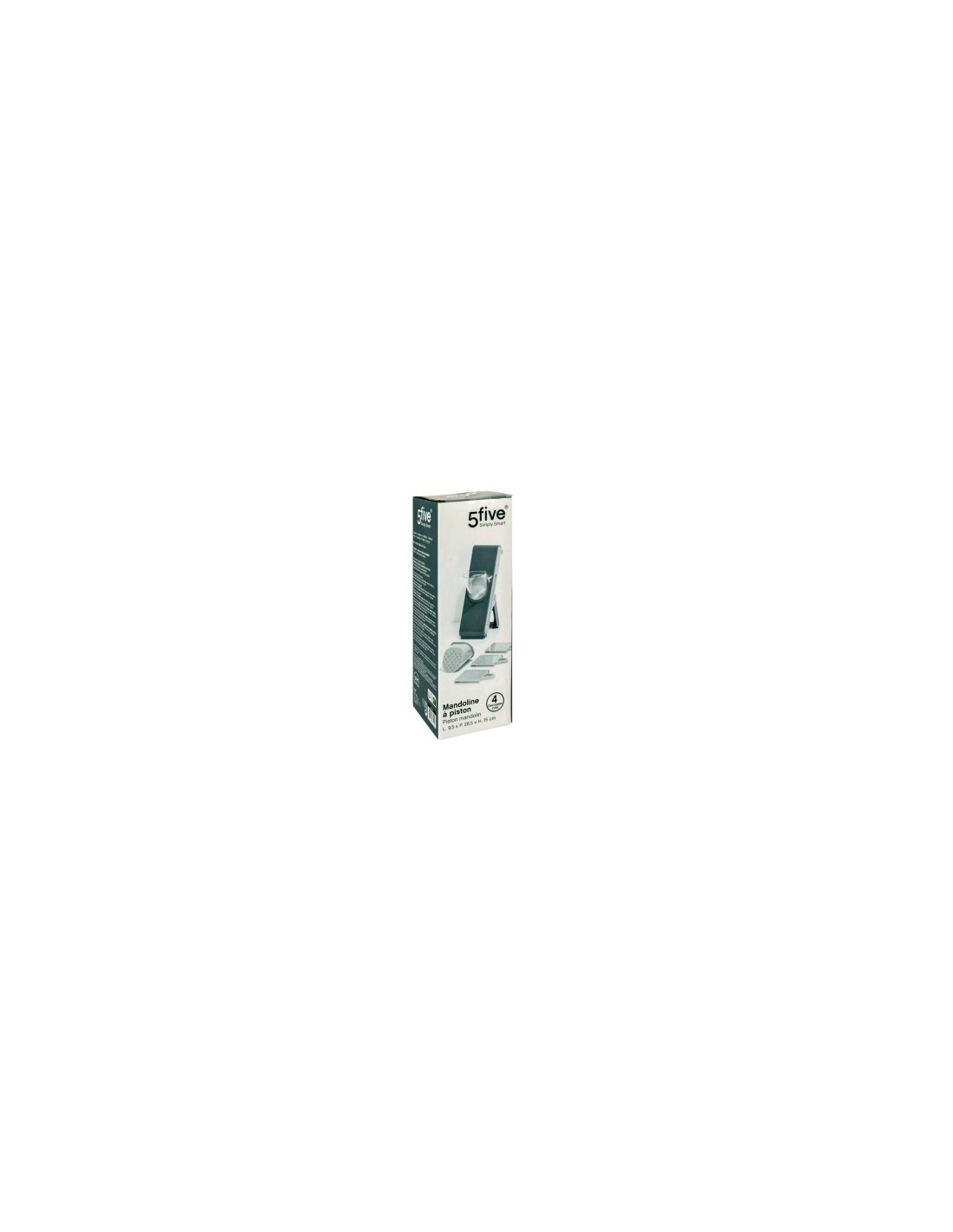 Mandolina multi-taglio con spingi-verdure, L. 26,5 x l. 15 x h. 9,5 cm, per affettare e tagliare con precisione