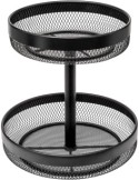 Portafrutta 2 pezzi in metallo nero, L. 31 x l. 30 x h. 30 cm, elegante e resistente per la tua cucina