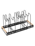 Portapadelle estensibile in ferro, dimensioni L. 58,5 x l. 21 x h. 18 cm, resistente e versatile