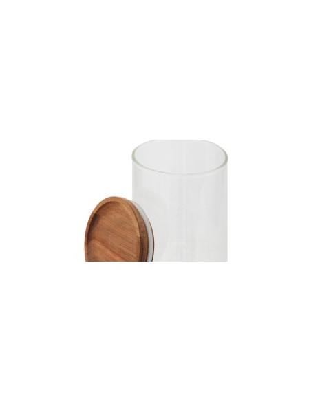 Espositore per spezie con 9 barattoli in acacia, dimensioni L.23 x P.24 x H.15 cm