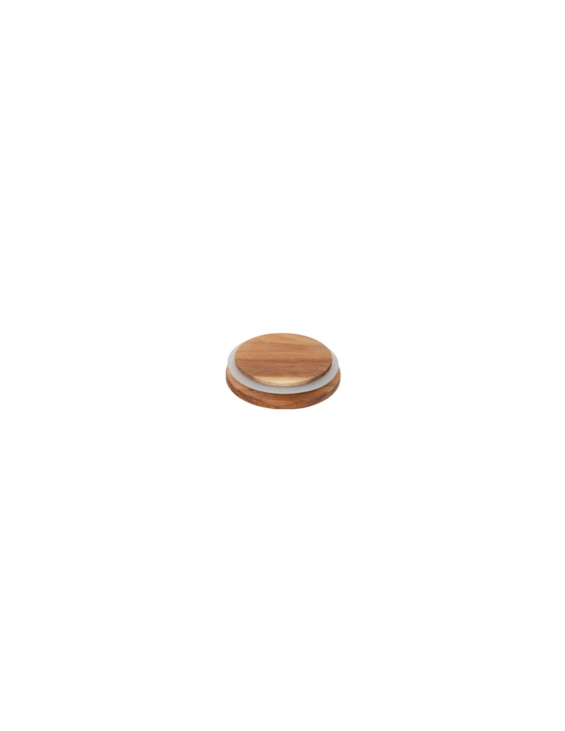 Espositore per spezie con 9 barattoli in acacia, dimensioni L.23 x P.24 x H.15 cm
