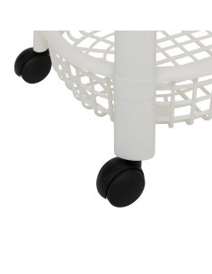 Carrello 4 Piani Bianco, Pratico e Compatto, Dimensioni 46,5 x 26 x 78,8 cm