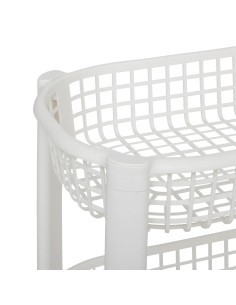 Carrello 4 Piani Bianco, Pratico e Compatto, Dimensioni 46,5 x 26 x 78,8 cm