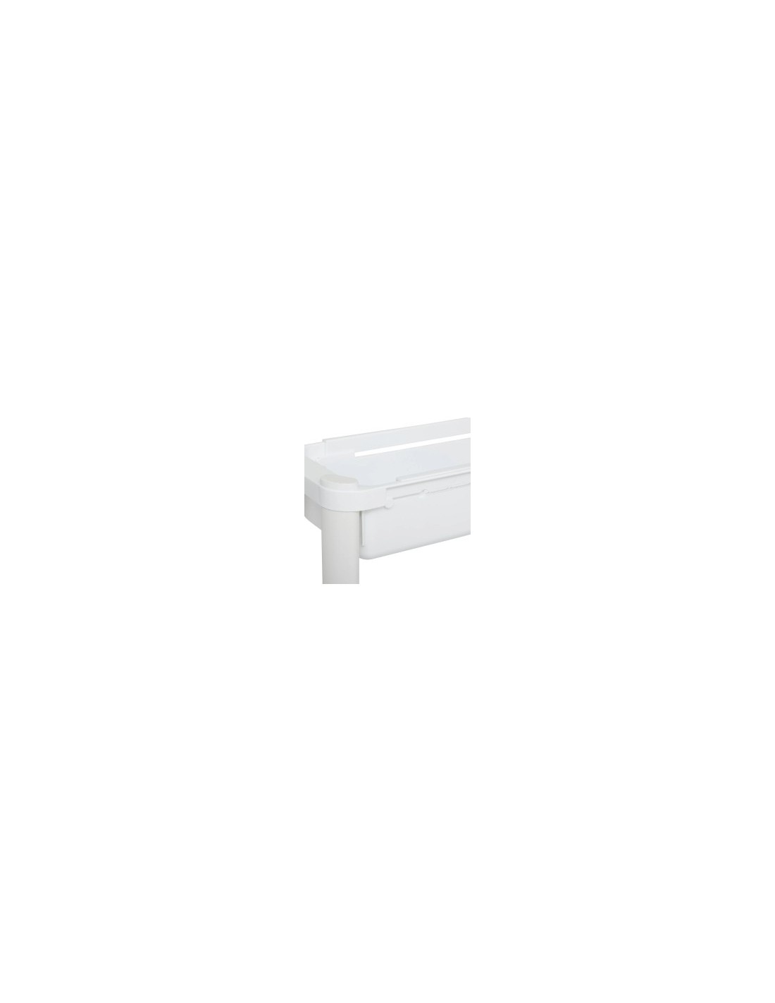 Carrello 4 Ripiani Bianco, Dimensioni 37,5x15x79 cm, con Ruote e Spazio Ottimizzato