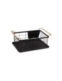 Scolapiatti e Posate in Metallo 46,5x32x19,4 cm, Porta Posate e Scolapiatti Cucina, Organizzatore Utensili da Cucina