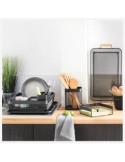 Scolapiatti Maya in Metallo Nero, Organizzatore Cucina 43x32x13,5 cm, Scolapiatti in Metallo Resistente