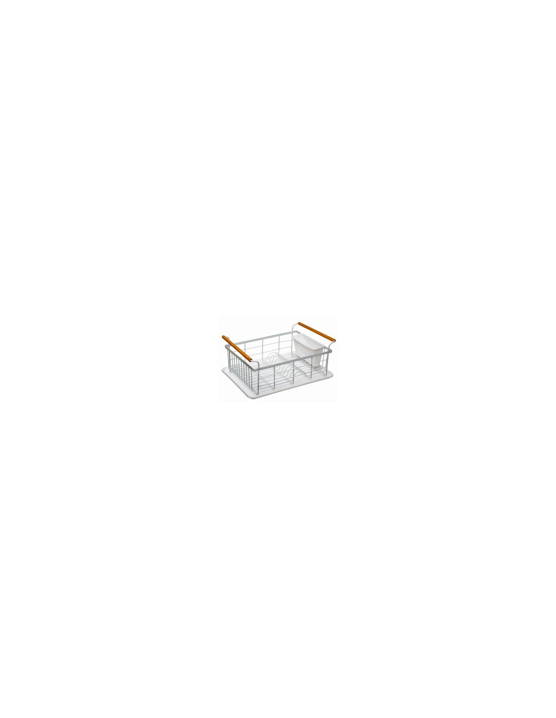 Scolapiatti Modern Color Bianco, Organizzatore Cucina 43x32x18,5 cm, Scolapiatti Elegante, Accessori Cucina