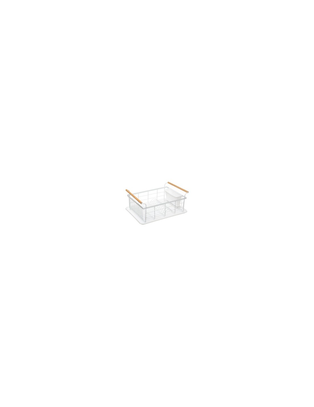Scolapiatti Modern Color Bianco, Organizzatore Cucina 43x32x18,5 cm, Scolapiatti Elegante, Accessori Cucina