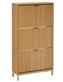 Scarpiera 3 Cassetti in Legno 63x24x131,5 cm, Pratica e Spaziosa per Organizzare le Scarpe