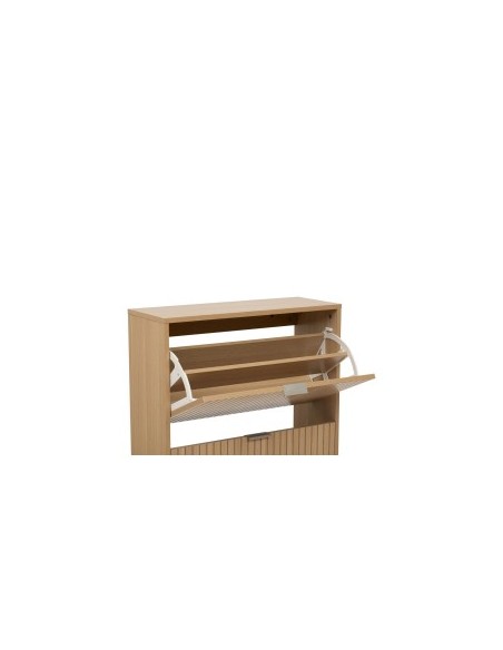 Scarpiera 3 Cassetti in Legno 63x24x131,5 cm, Pratica e Spaziosa per Organizzare le Scarpe