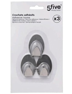 Set di 3 Ganci Inox, Ganci in Ferro per Parete, Organizzazione e Decorazione