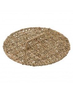 Cestino per il bagno in Erba Marina 9L, Contenimento 3L, Colore Marrone, Diametro 26,5 cm, Altezza 30,5 cm