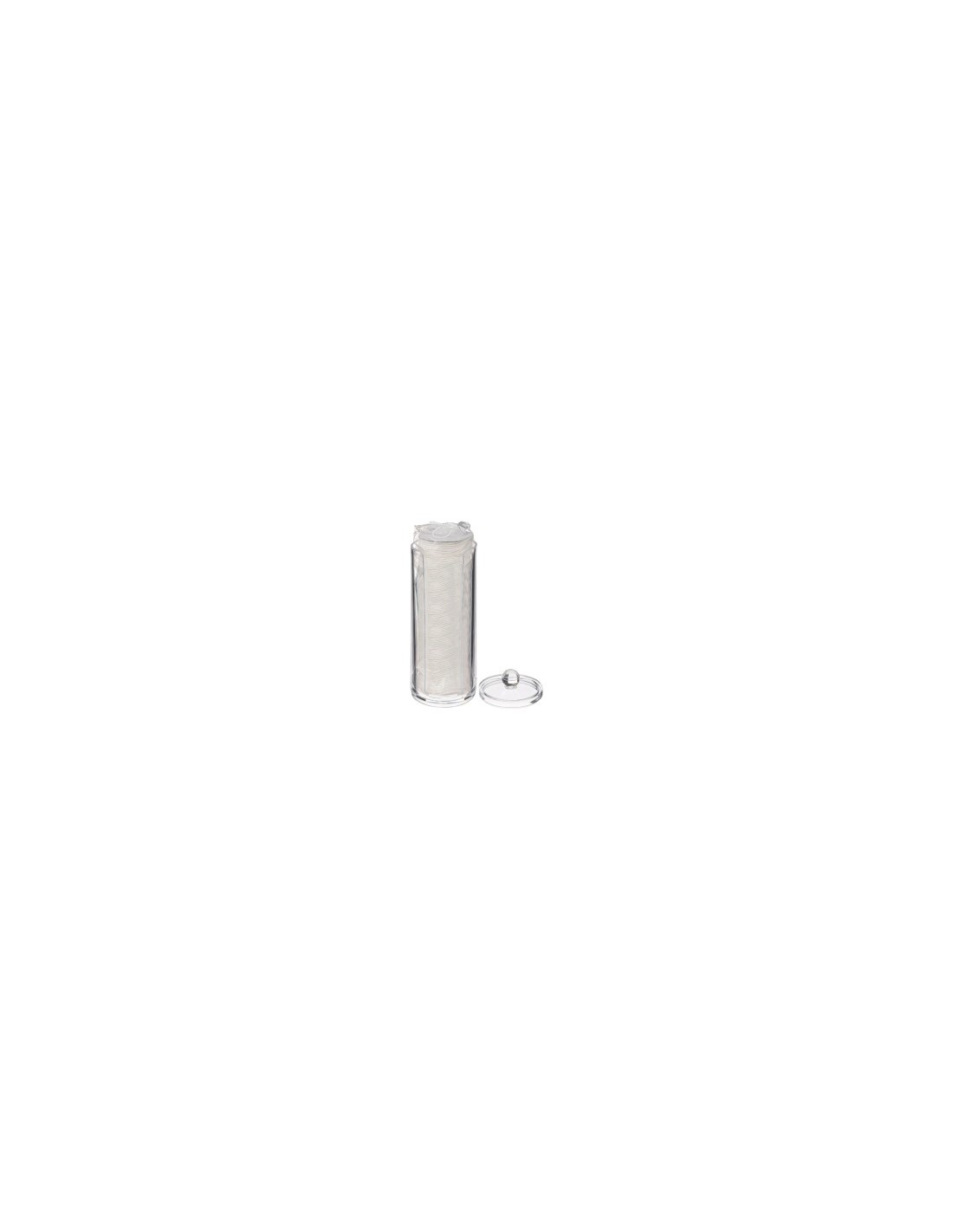 Dispenser 80 Dischetti Cotone, Design Compatto, Altezza 20 cm, Leggero, Materiale Resistente