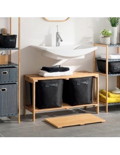 Grata a Doghe in Bambù Naturale, 53x36 cm, Design Versatile, Sostenibile, Resistente