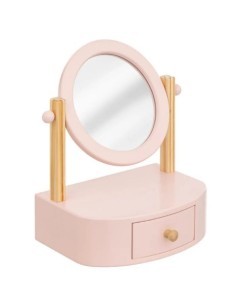 Specchiera Chary Rose 22x16 cm con Cassetto in MDF E1 e Pino, Design Elegante per il Tuo Ambiente