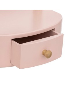Specchiera Chary Rose 22x16 cm con Cassetto in MDF E1 e Pino, Design Elegante per il Tuo Ambiente