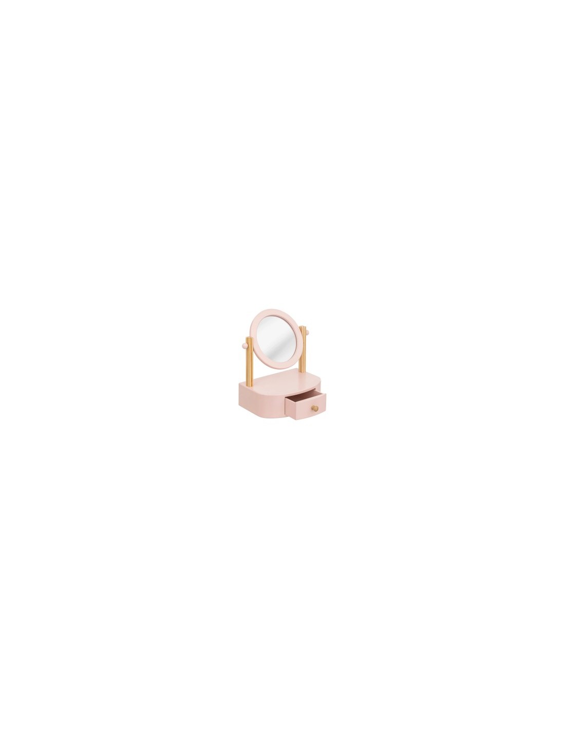 Specchiera Chary Rose 22x16 cm con Cassetto in MDF E1 e Pino, Design Elegante per il Tuo Ambiente