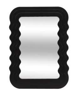 Specchio Bisellato Nero 40x55 cm, Elegante Design in MDF | Specchio BISAUTE