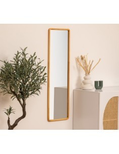 Specchio KIM 116x35 cm in Legno, Design Elegante e Moderno, Forma Rettangolare | Specchio KIM Wood
