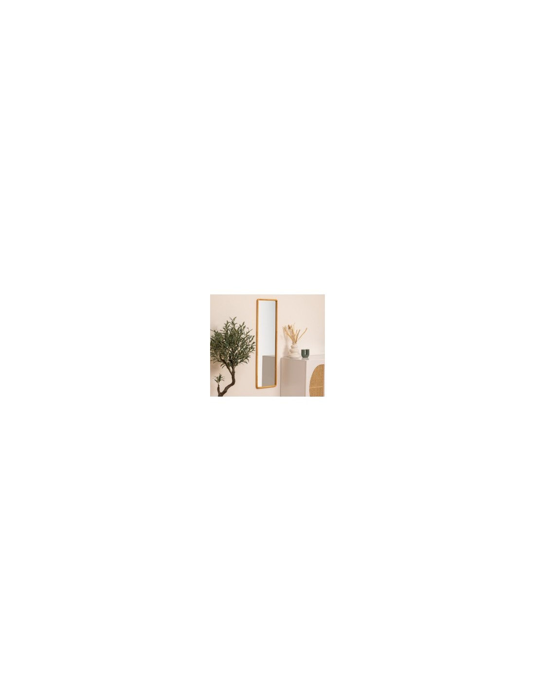 Specchio KIM 116x35 cm in Legno, Design Elegante e Moderno, Forma Rettangolare | Specchio KIM Wood