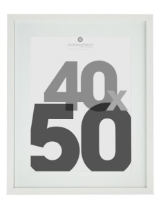 Cornice Foto Éva 40x50 cm Bianco | Elegante Cornice in Legno per Decorazione Casa