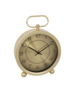 Orologio Irina 15x20cm Metallo Dorato, Elegante Design da Tavolo per Casa o Ufficio