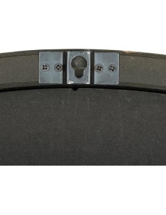 Orologio Industriale Nero Atmosphera D80cm, Design a Ingranaggi in Metallo e Legno con Numeri Romani