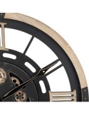 Orologio Industriale Nero Atmosphera D80cm, Design a Ingranaggi in Metallo e Legno con Numeri Romani