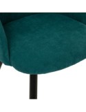 Poltrona in Velluto Verde Giada, Gambe Nere, Design Moderno, Elegante e Confortevole, Ideale per Salotto o Studio