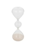 Clessidra in Vetro H19cm, Modello Bliss in Cristallo Ondulato - Colori Assortiti, Elegante Accessorio per la Casa