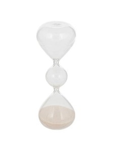 Clessidra in Vetro H19cm, Modello Bliss in Cristallo Ondulato - Colori Assortiti, Elegante Accessorio per la Casa