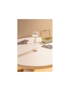 Clessidra in Vetro H19cm, Modello Bliss in Cristallo Ondulato - Colori Assortiti, Elegante Accessorio per la Casa