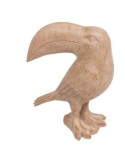 Figura Tucano in Resina Naturale 24x15x30cm, Decorazione Esotica ed Elegante