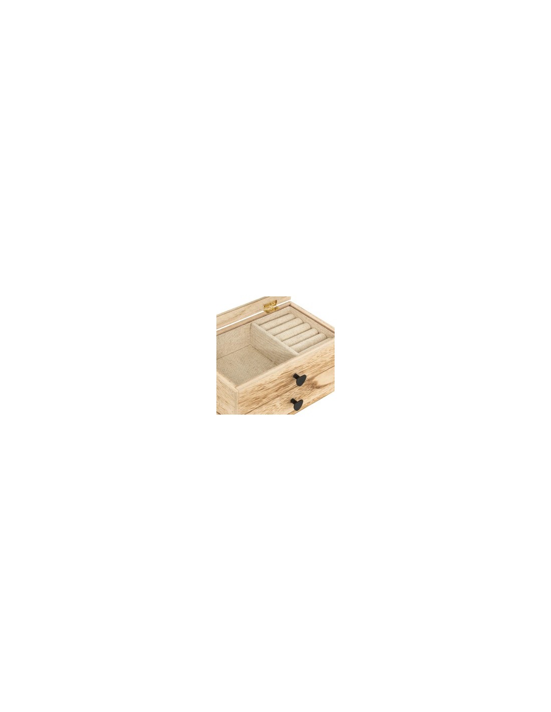 Portagioie Paulownia Beige 20x11x12 cm, Elegante e Pratico Organizer