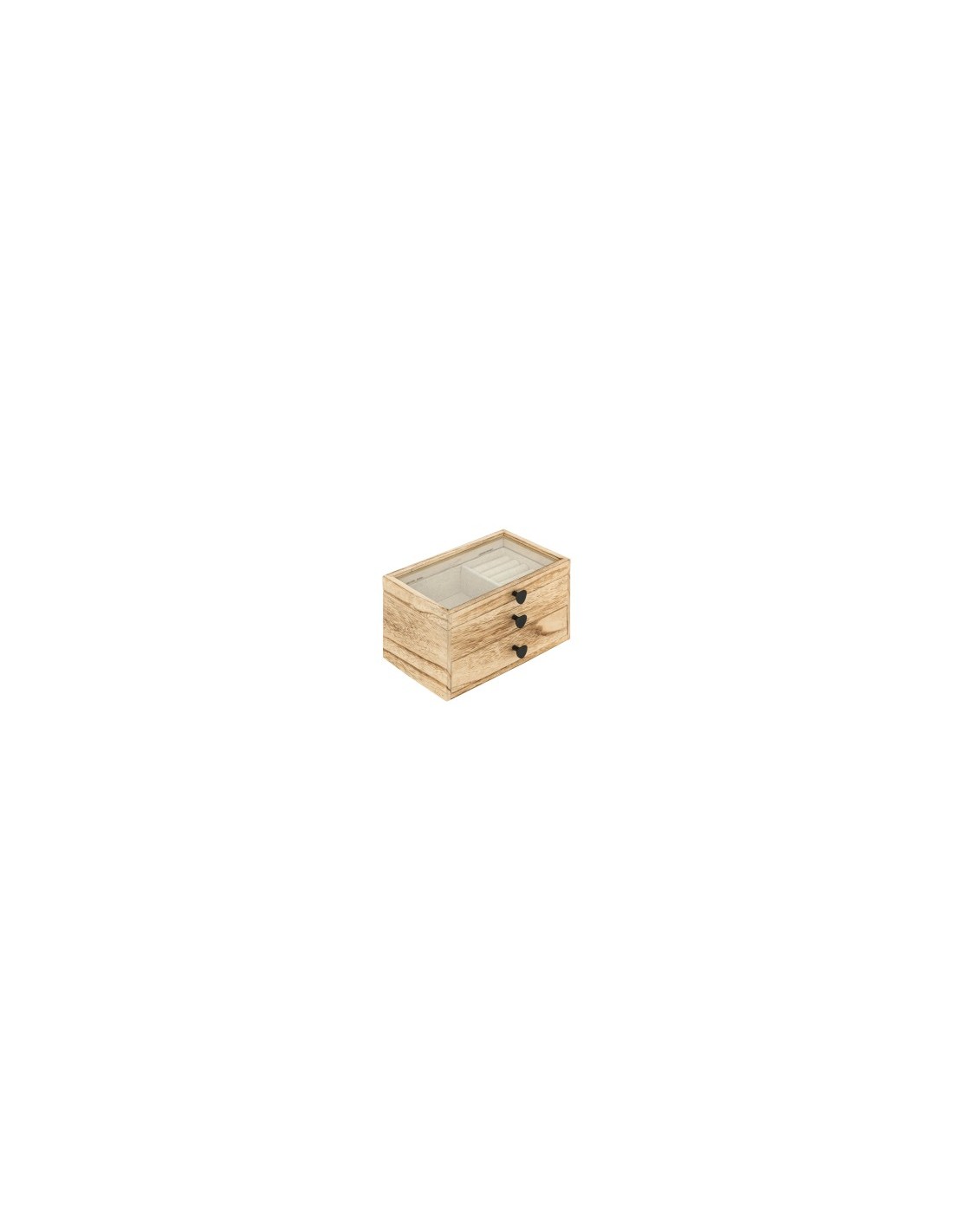 Portagioie Paulownia Beige 20x11x12 cm, Elegante e Pratico Organizer