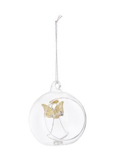 Pendente di Natale in Vetro Mya Angelo 8cm, la Magia di Natale per le Tue Decorazioni Festive