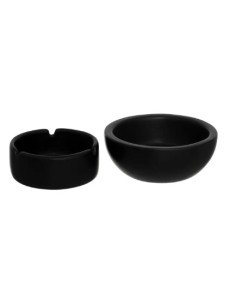 Posacenere in ceramica Olme D10cm nero, posacenere elegante, accessorio casa, posacenere ceramica, posacenere moderno