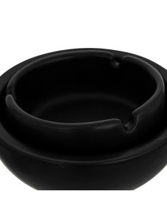 Posacenere in ceramica Olme D10cm nero, posacenere elegante, accessorio casa, posacenere ceramica, posacenere moderno