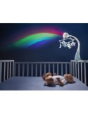 Giostrina Musicale Arcobaleno Rosa 3 in 1 con Telecomando - Suoni della Natura e Proiezione Arcobaleno